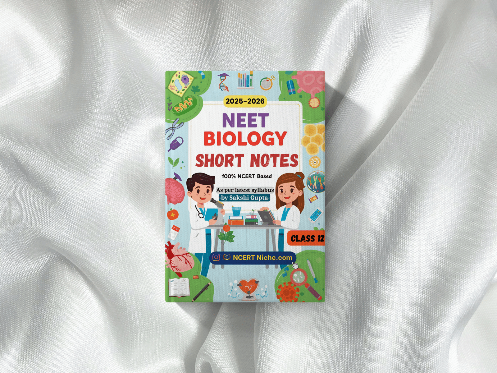 neet biology short notes for neet 2026 | printed colourful book | handwritten notes class 12
