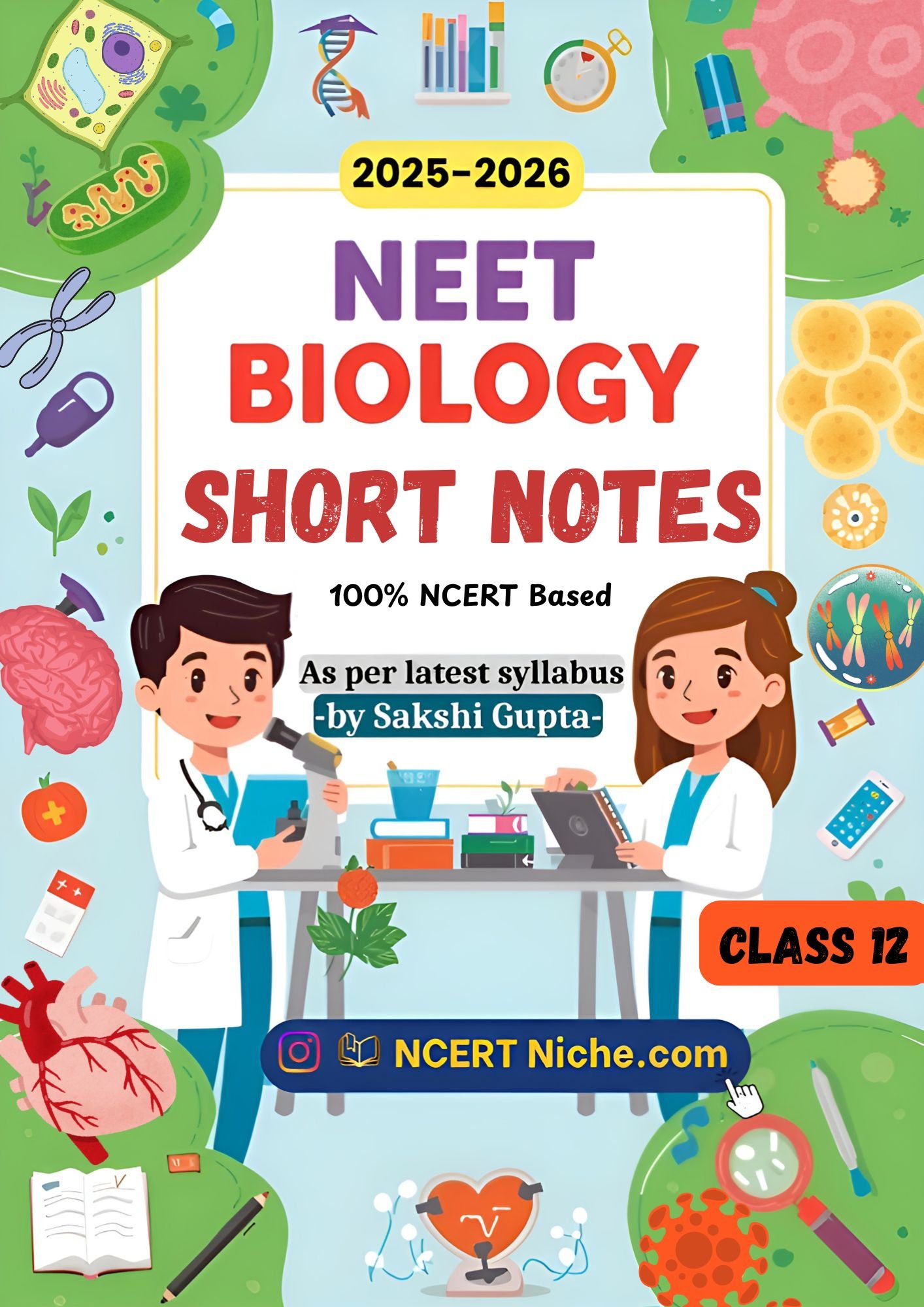 neet biology formula sheet | digital ebook for neet 2026 class12